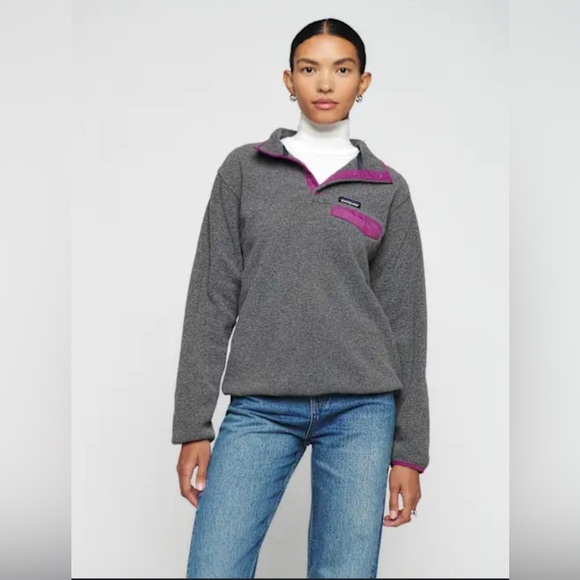 Patagonia Synchilla Snap-t Pullover Nickel Amaranth Pink Small Outdoors Hiking - Picture 1 of 8